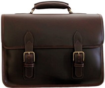 Classic Leather Briefcase by Custom Hide