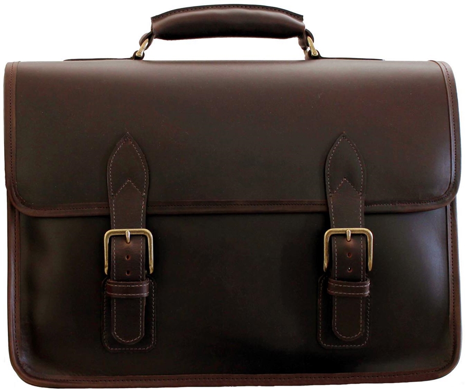 Classic Leather Briefcase by Custom Hide