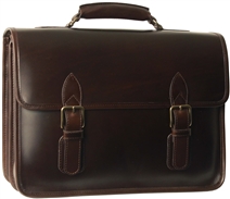 Organizer leather laptop briefcase