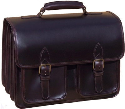 Ranger leather laptop 3 compartment briefcase