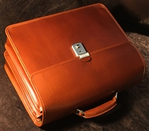 Advocate 3 Compartment Leather Briefcase