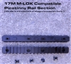 17 Slot M-LOK Compatible Picatinny Rail Section w/ 4 screws and nuts