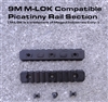 9 Slot M-LOK Compatible Picatinny Rail Section w/ 3 screws and nuts