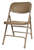 Beige Metal Folding Chairs