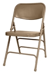 Beige Metal Folding Chairs