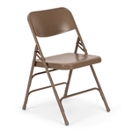 Beige Folding Metal Chair