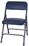 TEXAS Blue Vinyl Discount Metal Folding Chair