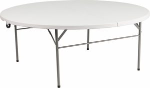 Discount 72" Round Folding Table, Commercial Hotel Quality Folding Table