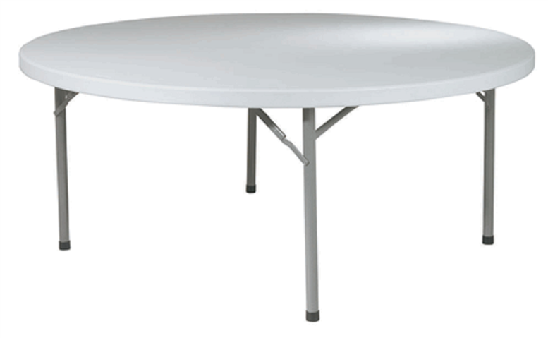 Mesa plegable de plÃ¡stico redonda de 72"