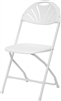 Discount Prices White Fan Back Chair