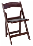 Mahogany  Resin Padded Folding Chairs, Cheap Resin Wedding Chairs, Discount Black Wedding Chairs, Sale Prices
