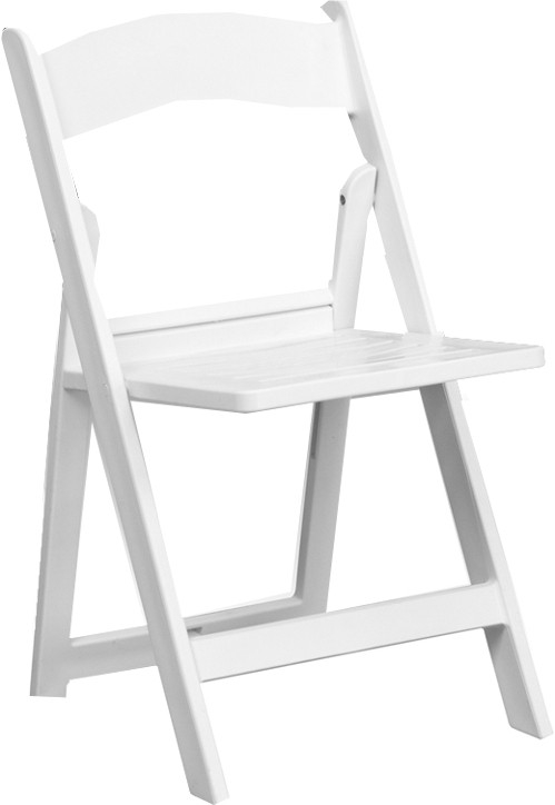 FREE SHIPPING - CHEAP White Resin Padded Folding Chairs