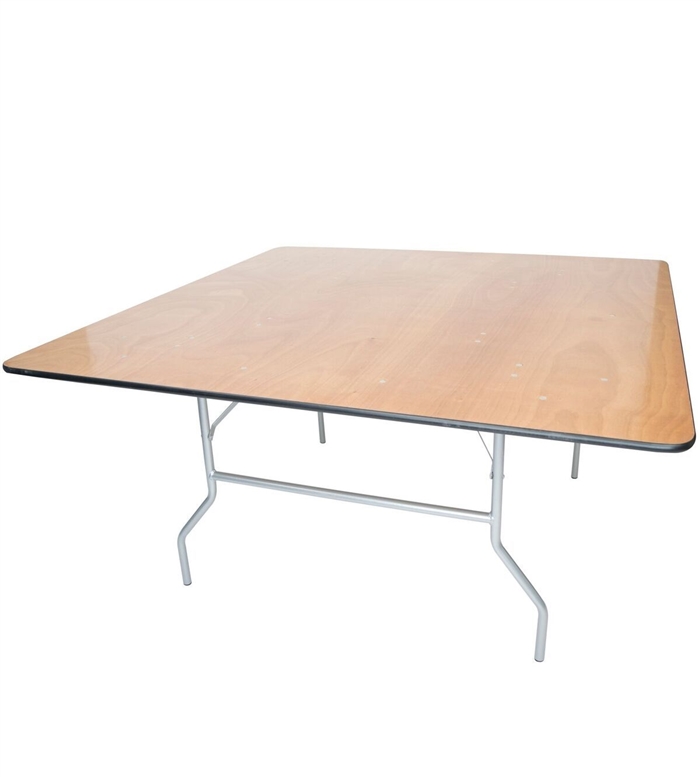 60" Square Plywood Round Folding Tables