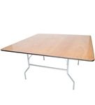 72" Square Plywood Round Folding Tables