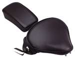 Le Pera Spring Mounted Solos - Wide Pillion Pad - Black