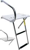 Platform, O/B, White, w/2-Step Ladder