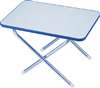 Folding Table, White/Blue