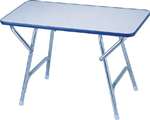 Folding Table, White/Blue