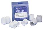 White Poly 1" Chair Tips, Single Leg, (4)