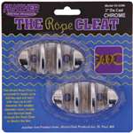 Rope Cleat, 4", Chrome Plated, 2-Pack