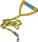 Ski Rope Dog Leash, Yellow/Light Blue, 6'