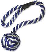 Monkey Fist Rope Toy, Blue/White