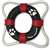 Life Ring Toy, Navy Blue/Red, 9" Ring Diameter