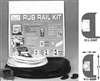Black Vinyl Rub Rail Kit, 1-7/8" x 1-3/8" x 70', White Insert