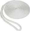 Dock Line, TW, 3/8" x 15', White, 10" Eye Splice