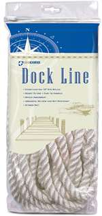 Dock Line, TW, 3/8" x 10', White