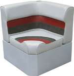Corner Section, Light Grey/Charcoal/Red