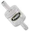 Pingel In-Line Fuel Filter - 3/8in. Aluminum Machine Chrome Fuel Fiter