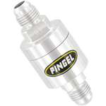 Pingel In-Line Fuel Filter - 3/8in. Aluminum Machined Satin-Finish Fuel Filter