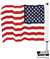 Pro Pad Sissy Bar Metric Mount (.36in.) With 6in. x 9in. USA Flag