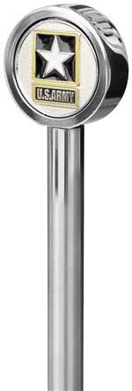 Pro Pad 13in. Stainless Steel Flag Poles with Topper - Army Star