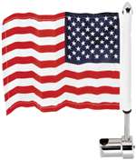 Pro Pad Sissy Bar Round Mount with USA Flag - 6in x 9in