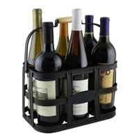 Metal Wine Caddy 6-Bottle
