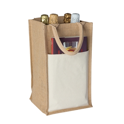 Jute Vino-Sack, Four Bottle