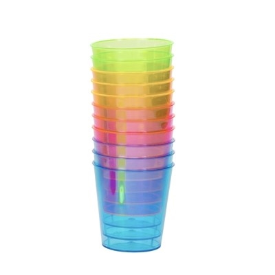 Neon Plastic Shot Glasses, 1 oz, 12-Count