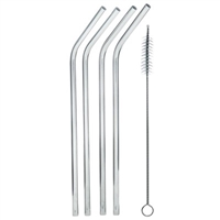 Stainless Steel Drinking Straws, Set of 4