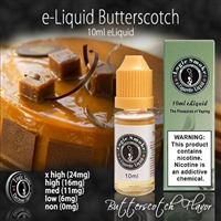 10ml bottle of butterscotch flavored e-liquid from LogicSmoke, available in 5 nicotine levels. Perfect for vapers who love the smooth and creamy taste of butterscotch