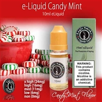 10ml bottle of candy mint flavored e-liquid from LogicSmoke, available in 5 nicotine levels. Perfect for vapers who love the sweet and refreshing taste of mint.