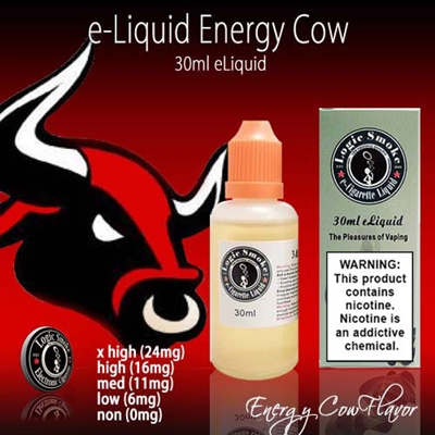 Energy Cow Vape Liquid - Lusciously sweet and energizing flavor for your vaping pleasure
