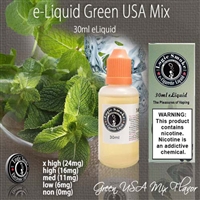 Green USA Mix Vape Liquid - Flavorful and minty freshness for a satisfying vaping experience