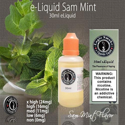 Sam Mint Vape Liquid Bottle - Balanced Tobacco-Menthol Blend