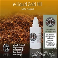 50ml Gold Hill Flavor e Liquid - Limited Stock Sale - Experience the delightful blend of traditional British-American cigarette taste