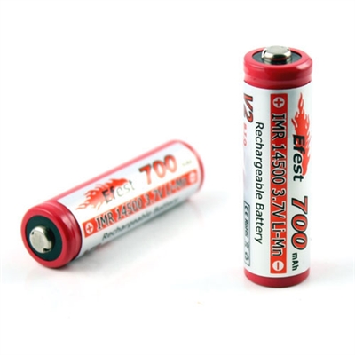 Efest IMR 14500 700mah 3.7V Battery with Button Top