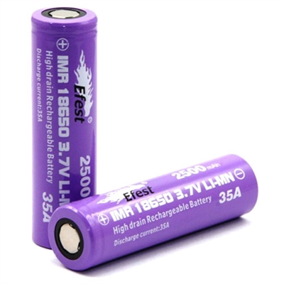 Efest Box Mod Battery IMR 18650 2500mah 3.7V Flat Top