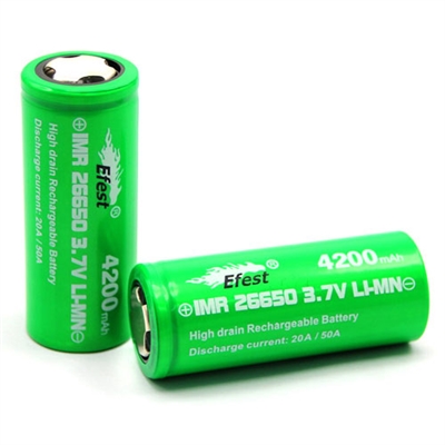 Efest Box Mod Battery IMR 26650 4200mah 3.7V Flat Top