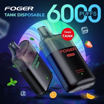 Foger Ultra 6000 Tank Disposable - 5% Nicotine, Intense Flavor